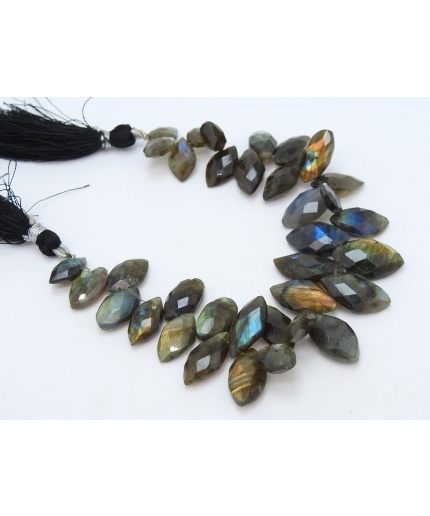 Labradorite Faceted Marquise Shape Briolette,Teardrop,Drop,Multi Fire,7Inch 18X10To15X8MM Approx,Wholesale Price,New Arrival PME-BR1 | Save 33% - Rajasthan Living 5