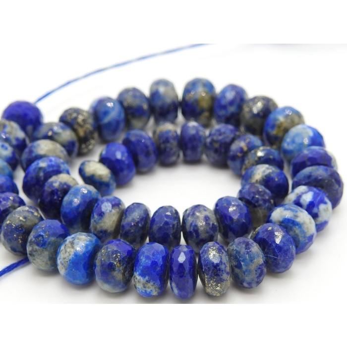 Lapis Lazuli Faceted Roundel Beads,Loose Stone,Handmade,For Making Jewelry 10Inch Strand Wholesaler 100%Natural (pme)B6 | Save 33% - Rajasthan Living 6