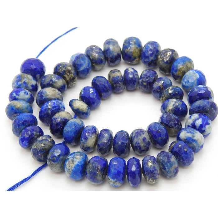 Lapis Lazuli Faceted Roundel Beads,Loose Stone,Handmade,For Making Jewelry 10Inch Strand Wholesaler 100%Natural (pme)B6 | Save 33% - Rajasthan Living 9