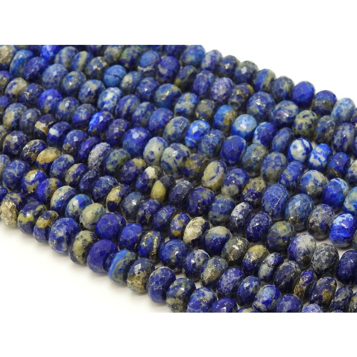 Lapis Lazuli Faceted Roundel Beads,Loose Stone,Handmade,For Making Jewelry 10Inch Strand Wholesaler 100%Natural (pme)B6 | Save 33% - Rajasthan Living 8