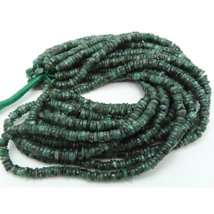 16 Inch Strand Natural Emerald Smooth Tyre Shape Beads Finest Quality Wholesale Price New Arrival (pme) T1 | Save 33% - Rajasthan Living 11