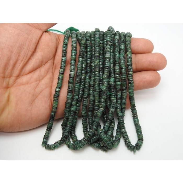 16 Inch Strand Natural Emerald Smooth Tyre Shape Beads Finest Quality Wholesale Price New Arrival (pme) T1 | Save 33% - Rajasthan Living 7
