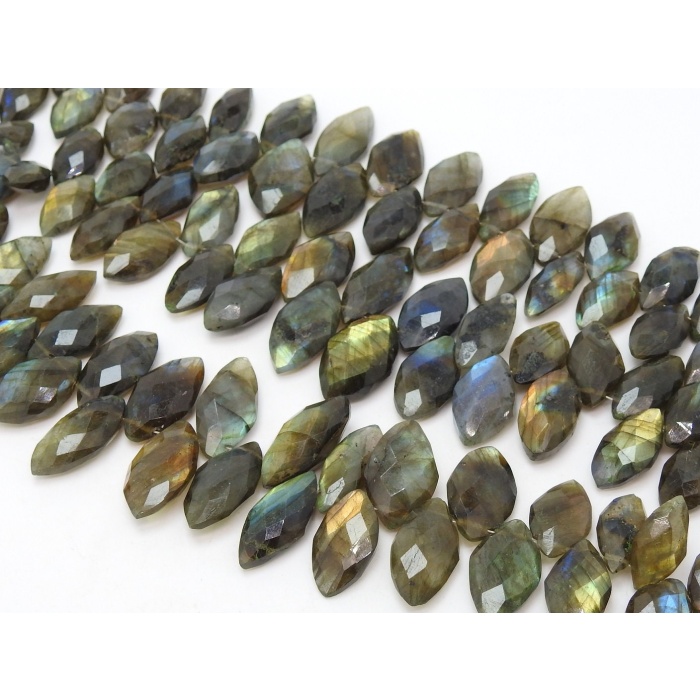 Labradorite Faceted Marquise Shape Briolette,Teardrop,Drop,Multi Fire,7Inch 18X10To15X8MM Approx,Wholesale Price,New Arrival PME-BR1 | Save 33% - Rajasthan Living 8