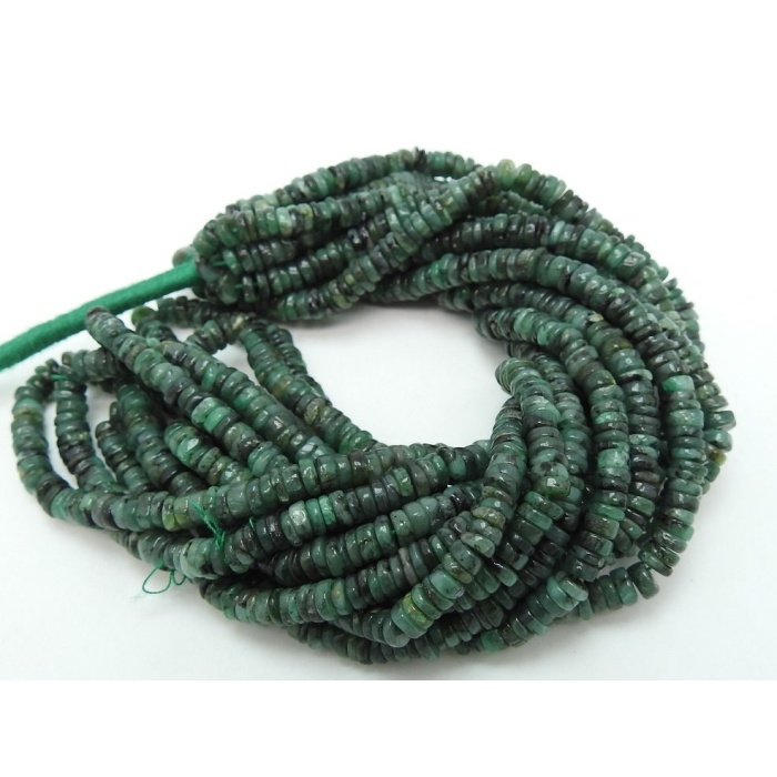 16 Inch Strand Natural Emerald Smooth Tyre Shape Beads Finest Quality Wholesale Price New Arrival (pme) T1 | Save 33% - Rajasthan Living 8