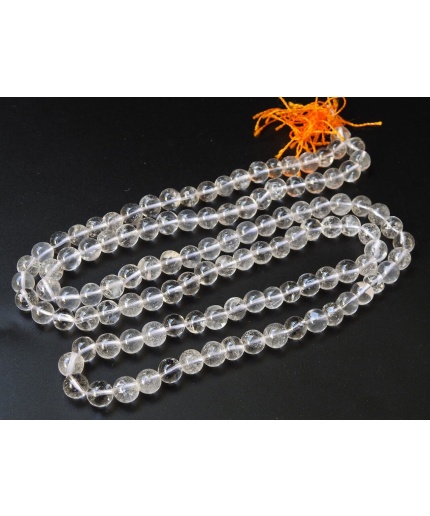 Crystal Quartz Smooth Sphere Ball,108 Mala Beads,Loose Stone,32Inch Strand 8MM Approx,Wholesale Price,New Arrival B11 | Save 33% - Rajasthan Living