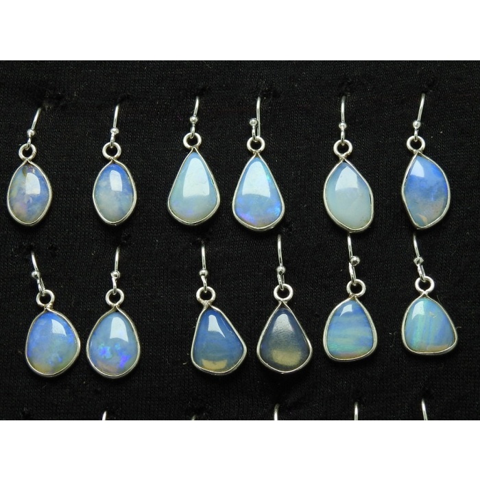 Australian Opal Earrings,925 Sterling Silver,Fancy Shape,Multi Fire,Handmade,Gift For Her,Fashionable Jewelry,15-14MM Long Approx | Save 33% - Rajasthan Living 9