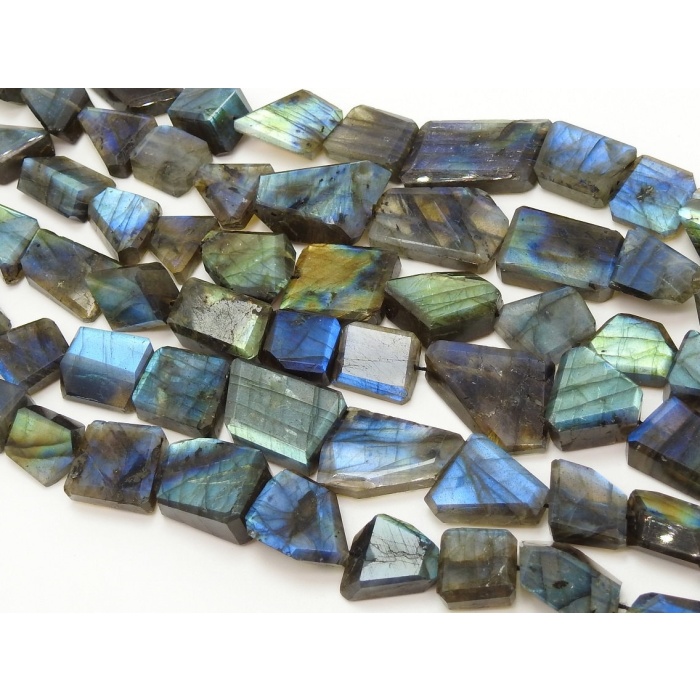 Natural Labradorite Faceted Tumble,Nuggets,Loose Stone,Multi Fire,14Inchs Strand 16X14To10X10MM Approx,Wholesaler,Supplies PME-TU2 | Save 33% - Rajasthan Living 5