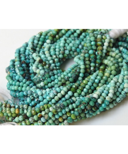 Arizona Turquoise Micro Faceted Roundel Beads,Multi Shaded,Loose Stone,Wholesaler,Supplies,13Inch 2MM Approx,100%Natural PME-B2 | Save 33% - Rajasthan Living