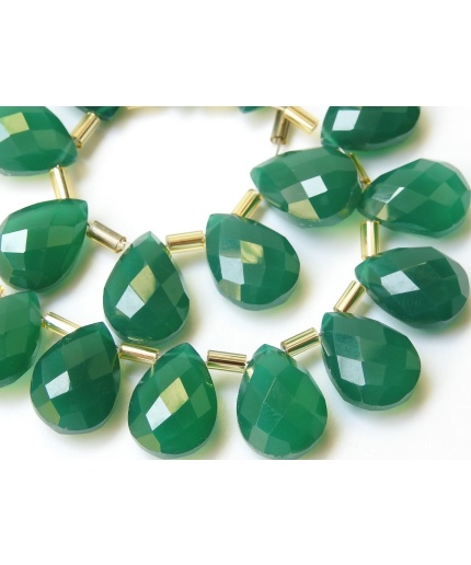 14X10MM Matched Pair,Green Onyx Faceted Teardrops,Drops,Loose Stone,Handmade Bead,Wholesale Price,New Arrivals PME-CY1 | Save 33% - Rajasthan Living