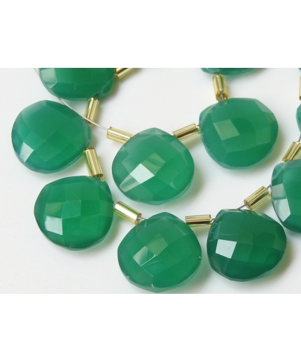 Green Onyx Hearts,Micro Faceted,Teardrop,Drop,Handmade,Earrings Pair,Loose Stone,For Making Jewelry,Wholesaler,Supplies,14X14MM PME-CY1 | Save 33% - Rajasthan Living