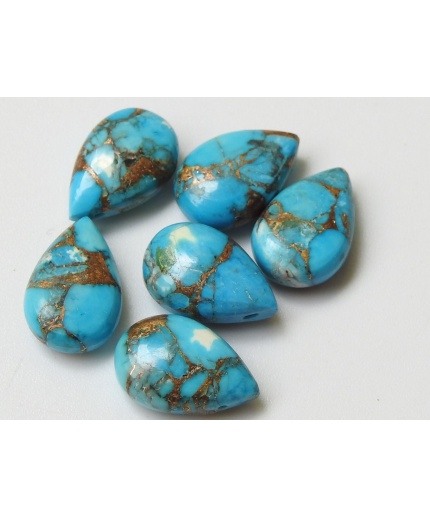 14X10MM,Blue Copper Turquoise Smooth Teardrop,Drop,Handmade,Calibrated Stone,Loose Stone, | Save 33% - Rajasthan Living