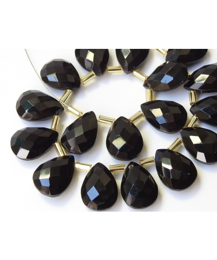 Black Onyx Faceted Teardrops,Drops,Briolettes,Loose Stone,Earrings Pair,For Making Jewelry,Wholesale Price,New Arrival 14X10MM (pme)CY2 | Save 33% - Rajasthan Living