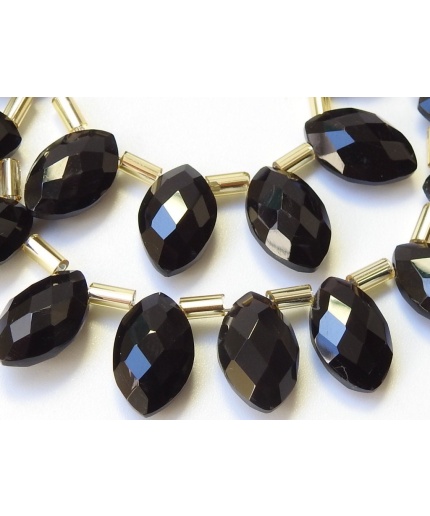 Black Onyx Faceted Marquise,Briolette,Loose Stone,Handmade,For Making Jewelry,Earrings Pair,Wholesaler,Supplies 12X8MM Approx (pme)CY2 | Save 33% - Rajasthan Living 3