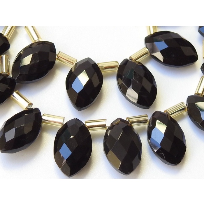 Black Onyx Faceted Marquise,Briolette,Loose Stone,Handmade,For Making Jewelry,Earrings Pair,Wholesaler,Supplies 12X8MM Approx (pme)CY2 | Save 33% - Rajasthan Living 6