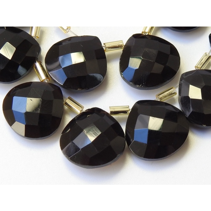 Black Onyx Faceted Heart Shape Teardrop,Drop,Loose Stone,Handmade,Earrings Pair,Wholesaler,Supplies,14X14MM Approx PME-CY2 | Save 33% - Rajasthan Living 7