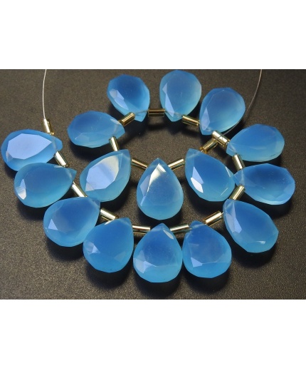 Blue Chalcedony Teardrop,Drop,Faceted,Cut Stone,Briolette,Earrings Pair,For Making Jewelry,Wholesaler,Supplies 15X10MM Approx (pme)CY2 | Save 33% - Rajasthan Living