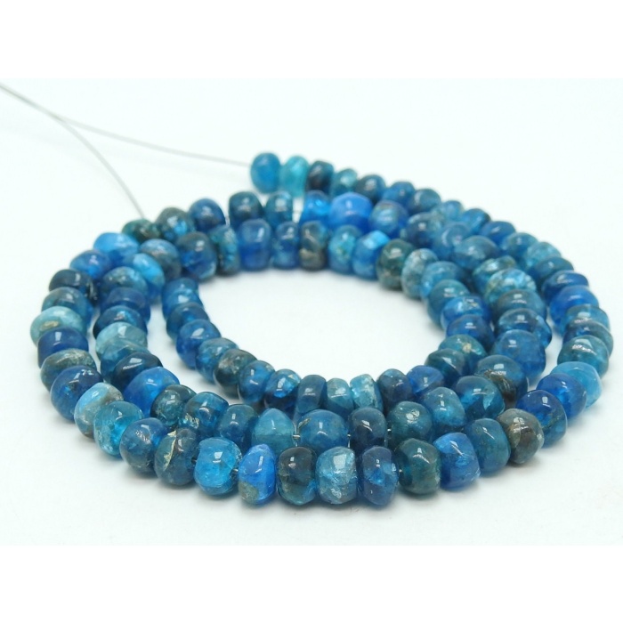 Neon Blue Apatite Smooth Roundel Bead,Handmade,Loose Stone,For Jewelry Making,Wholesaler,Supplies,New Arrivals 16Inch Strand 100%Natural B8 | Save 33% - Rajasthan Living 10