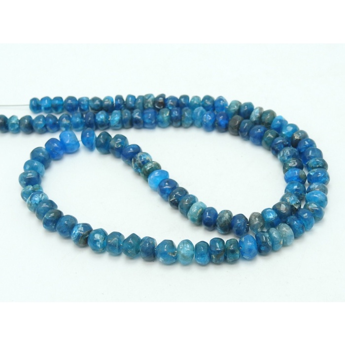 Neon Blue Apatite Smooth Roundel Bead,Handmade,Loose Stone,For Jewelry Making,Wholesaler,Supplies,New Arrivals 16Inch Strand 100%Natural B8 | Save 33% - Rajasthan Living 8