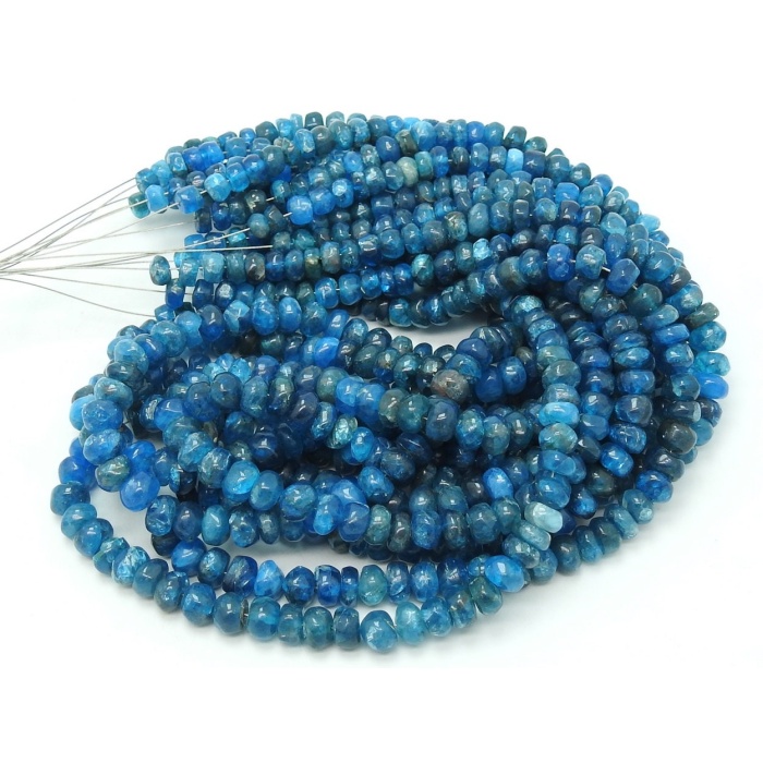 Neon Blue Apatite Smooth Roundel Bead,Handmade,Loose Stone,For Jewelry Making,Wholesaler,Supplies,New Arrivals 16Inch Strand 100%Natural B8 | Save 33% - Rajasthan Living 12