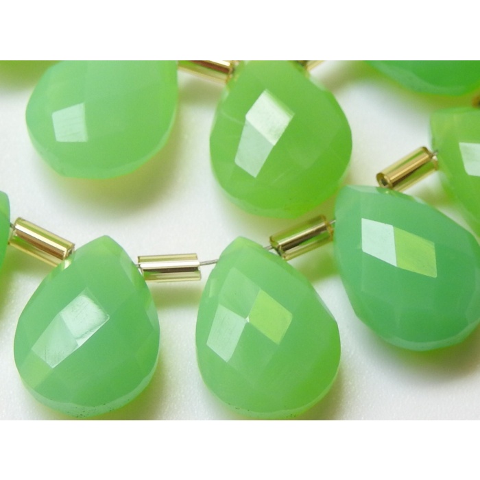 Chrysoprase Green Chalcedony Teardrop,Drop,Faceted,Manufacturer,Suppliers,Jewelry Making Bead,Wholesaler,Supplies 12X8MM Pair (pme)CY1 | Save 33% - Rajasthan Living 5