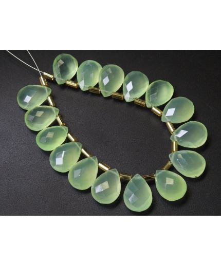 14X10MM Pair,Prehnite Green Chalcedony Faceted Teardrop,Drop,Matching Bead,Loose Stone,Handmade,Wholesale Price,New Arrival,PME-CY1 | Save 33% - Rajasthan Living 3