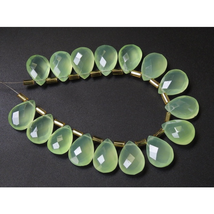 14X10MM Pair,Prehnite Green Chalcedony Faceted Teardrop,Drop,Matching Bead,Loose Stone,Handmade,Wholesale Price,New Arrival,PME-CY1 | Save 33% - Rajasthan Living 9