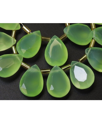 Prehnite Green Chalcedony Faceted Cut Stone Shape Teardrop,Drops,Briolettes,Earrings Pair,15X10MM Approx,Wholesaler,Supplies PME-CY1 | Save 33% - Rajasthan Living 5