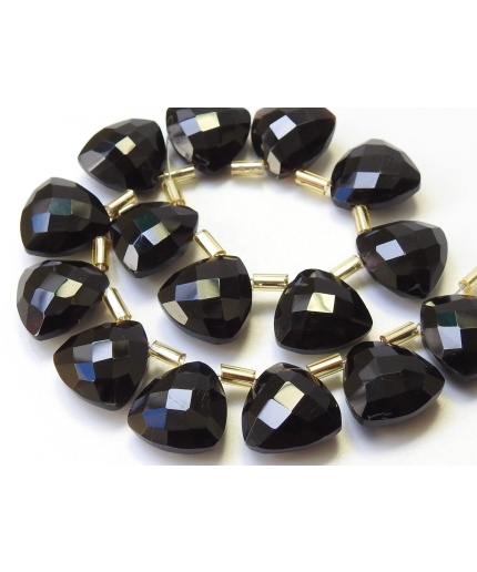 Black Onyx Faceted Trillions,Triangle,Drops,Teardrop,Briolettes,Earring Pair,12X12MM Approx,Wholesaler,Supplies,100%Natural PME-CY2 | Save 33% - Rajasthan Living