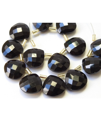 Black Onyx Faceted Heart Shape Teardrop,Drop,Loose Stone,Handmade,Earrings Pair,Wholesaler,Supplies,14X14MM Approx PME-CY2 | Save 33% - Rajasthan Living