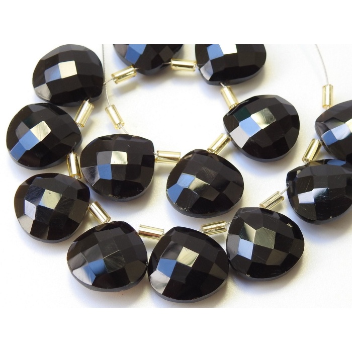 Black Onyx Faceted Heart Shape Teardrop,Drop,Loose Stone,Handmade,Earrings Pair,Wholesaler,Supplies,14X14MM Approx PME-CY2 | Save 33% - Rajasthan Living 5