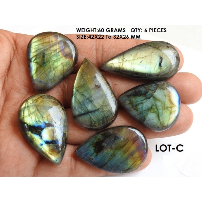 Labradorite Smooth Cabochons Lot,Fancy Shape,Multi Flash,Blue Fire,Loose Stone,Handmade Gemstone,Pendent,For Making Jewelry | Save 33% - Rajasthan Living 7