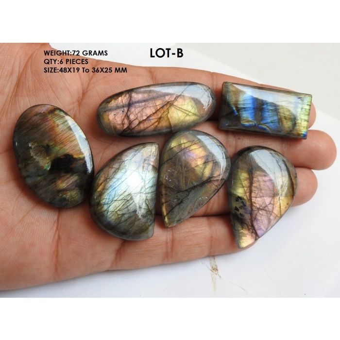 Labradorite Smooth Cabochons Lot,Fancy Shape,Multi Flash,Blue Fire,Loose Stone,Handmade Gemstone,Pendent,For Making Jewelry | Save 33% - Rajasthan Living 6