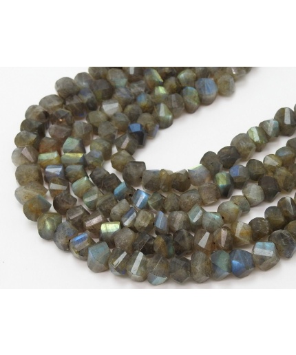 Labradorite Twisted Beads,Faceted,Roundel,Loose Stone,Multi Flashy Fire,10Inchs 10X10To7X7MM Approx,Wholesaler,Supplies,100%Natural B12 | Save 33% - Rajasthan Living