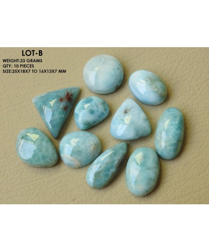 Larimar Smooth Cabochon,Fancy Shape,Gemstone Lot,Loose Stone,For Making Pendent,Jewelry,Handmade,Blue Color,One Of A Kind C2 | Save 33% - Rajasthan Living 3