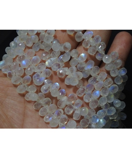 White Rainbow Moonstone Faceted Drop,Teardrop,Loose Bead,Multi Flashy Fire,For Making Jewelry,Wholesaler,Supplies,8Inch 100%Natural PME-BR2 | Save 33% - Rajasthan Living 7