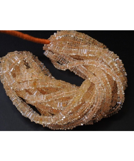 15 Inch Strand Natural Citrine Smooth Heishi Square Shape Beads Wholesale Price New Arrival (pme) H1 | Save 33% - Rajasthan Living 7