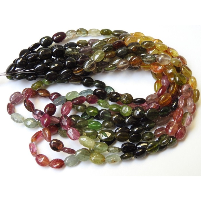 Tourmaline Smooth Tumble/Oval Shape Bead/Nuggets/Multi Shaded/16Inch Strand 8X5To6X5MM Approx/Wholesale Price/New Arrival PME(TU5) | Save 33% - Rajasthan Living 14