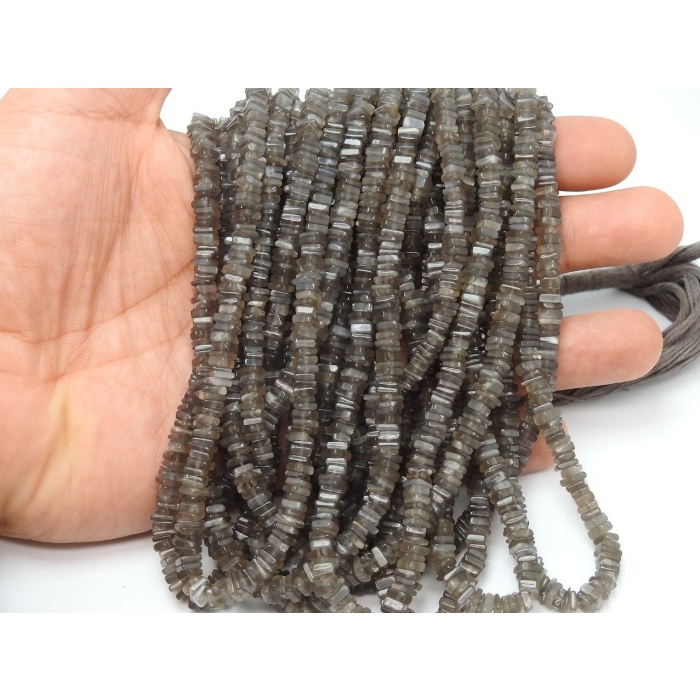 Gray Moonstone Smooth Heishi,Square,Cushion Shape Beads,16Inch Strand, Wholesale Price,New Arrival PME(H1) | Save 33% - Rajasthan Living 6