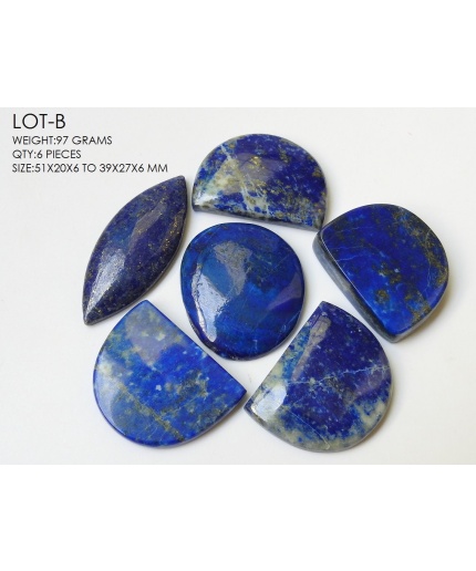 Natural Lapis Lazuli Smooth Fancy Shape Cabochons Lot Finest Quality Wholesale Price New Arrival C2 | Save 33% - Rajasthan Living 3