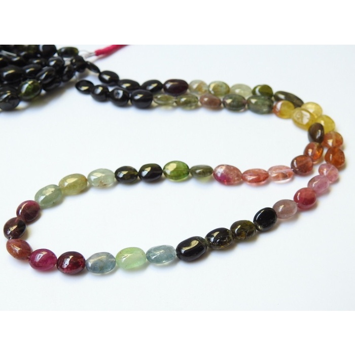 Tourmaline Smooth Tumble/Oval Shape Bead/Nuggets/Multi Shaded/16Inch Strand 8X5To6X5MM Approx/Wholesale Price/New Arrival PME(TU5) | Save 33% - Rajasthan Living 11