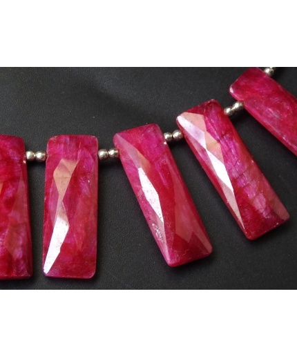 30X10MM Pair,Dyed Ruby Faceted Rectangle,Baguette,Briolette,Wholesale Price,New Arrival,PME-CY3 | Save 33% - Rajasthan Living 3