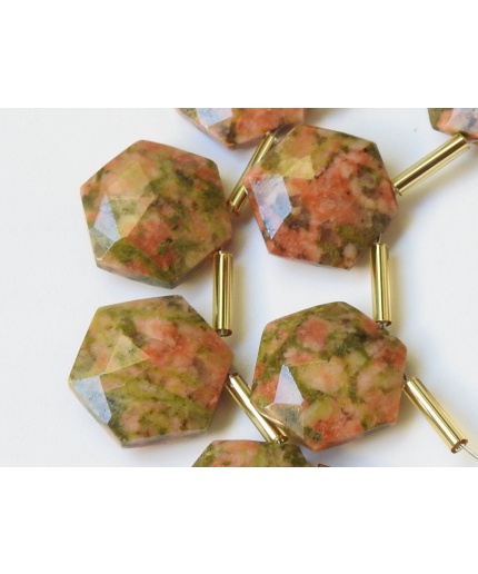 15X15MM Pair,Unakite Jasper Hexagon,Loose Stone,Teardrop,Drop,Briolette,Earrings,Wholesale Price,New Arrival 100%Natural PME-CY3 | Save 33% - Rajasthan Living