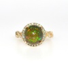 4.02 Carat Ethiopian Black Opal And Zircon Halo Ring In 14k Yellow Gold Plated ring | Save 33% - Rajasthan Living 9