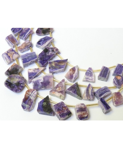 Charoite Polished Rough Slice,Slab,Stick,Loose Raw,11Piece Strand 24X11To12X12MM Approx,Wholesaler,Supplies,100%Natural PME-R4 | Save 33% - Rajasthan Living 3