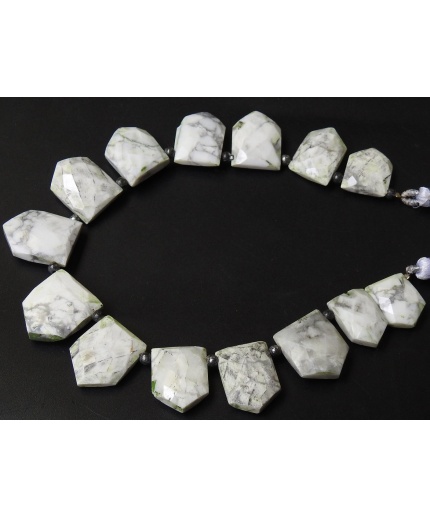 Howlite Faceted Pentagon Briolette,Fancy Cut,Hut Shape,Teardrop,Handmade,14Piece Strand 19X15To15X11MM Approx,Wholesale Price PME-BR8 | Save 33% - Rajasthan Living 3