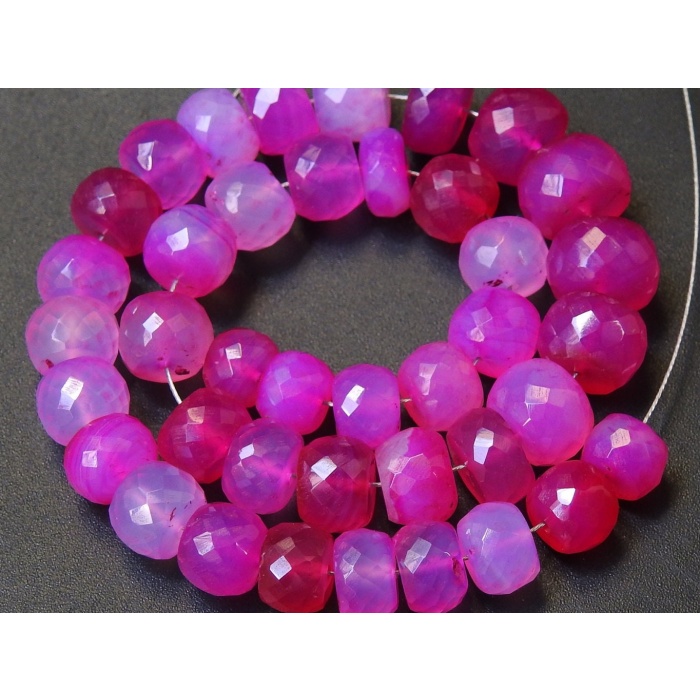 Rubilite Hot Pink Chalcedony Roundel Beads,Faceted,Loose Stone,Shaded,For Making Jewelry,Wholesaler,Supplies 8Inchs 7To8MM Approx (pme)CY1 | Save 33% - Rajasthan Living 7