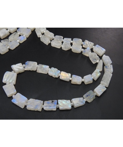 White Rainbow Moonstone Carving Tumble,Nugget,Flat Bead,Carved,Handmade,Loose Stone 100%Natural 14Inch 11X9 To 6X6 MM Approx (pme) TU5 | Save 33% - Rajasthan Living 3