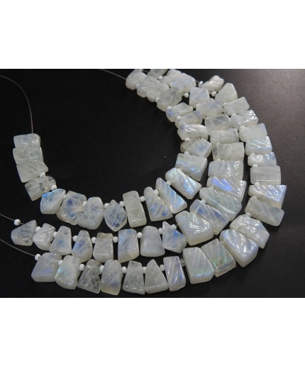 Natural White Rainbow Moonstone Briolettes,Carving Bead,Fancy Cut,Loose Stone,21Piece 14X6To8X7MM Approx,Wholesaler,Supplies PME(BR2) | Save 33% - Rajasthan Living