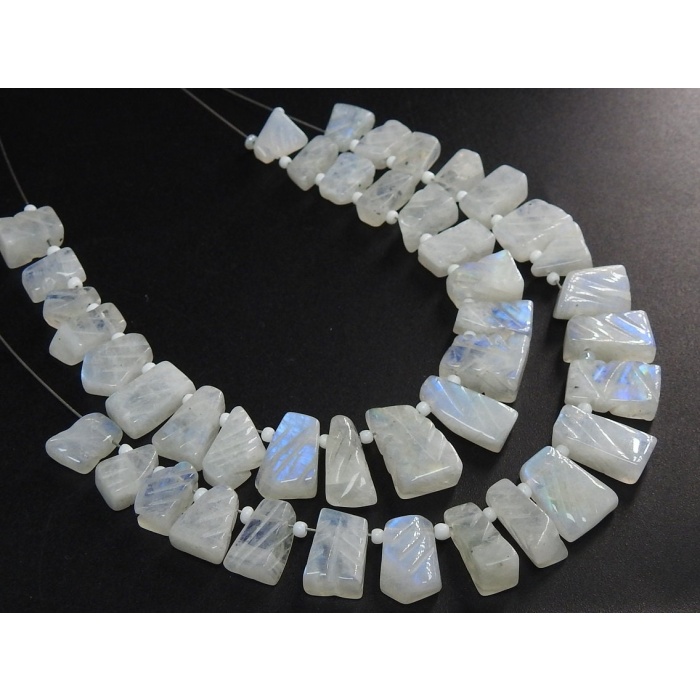 Natural White Rainbow Moonstone Briolettes,Carving Bead,Fancy Cut,Loose Stone,21Piece 14X6To8X7MM Approx,Wholesaler,Supplies PME(BR2) | Save 33% - Rajasthan Living 7