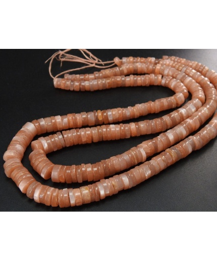 Natural Peach Moonstone Smooth Tyre,Coin,Button Shape,Beads,16Inch Strand 9X5MM Approx,Wholesale Price,New Arrival PME-T1 | Save 33% - Rajasthan Living